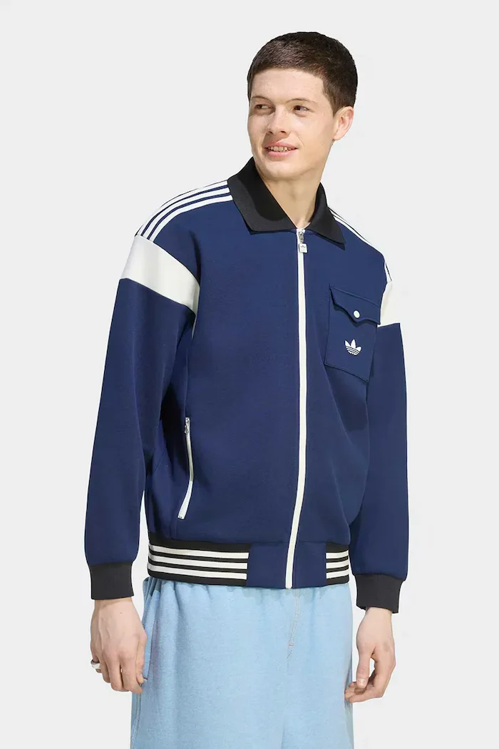 adidas Originals суичър с цип мъжки син KW5664