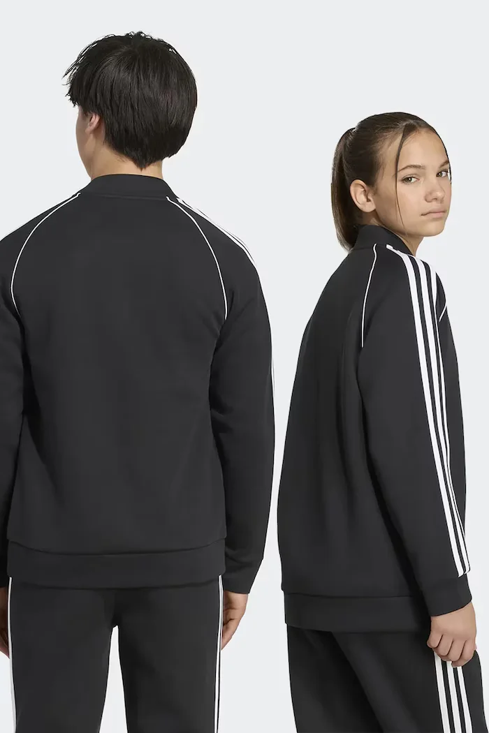 adidas Originals суичър с цип за деца черен KW0633