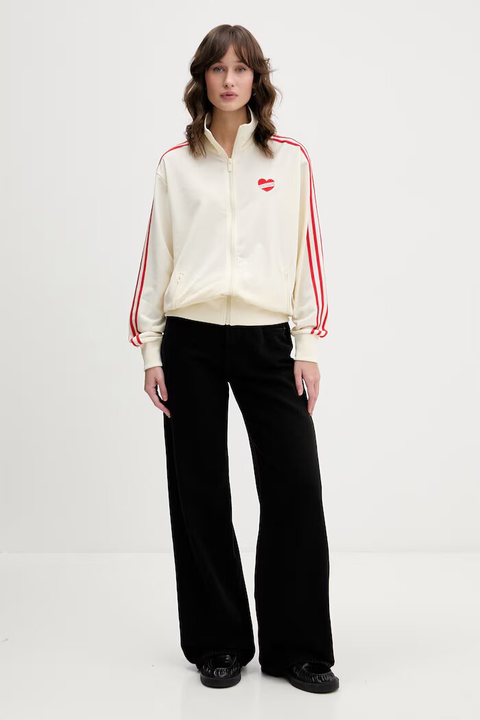 adidas Originals суичър с цип женски бежов KQ8075