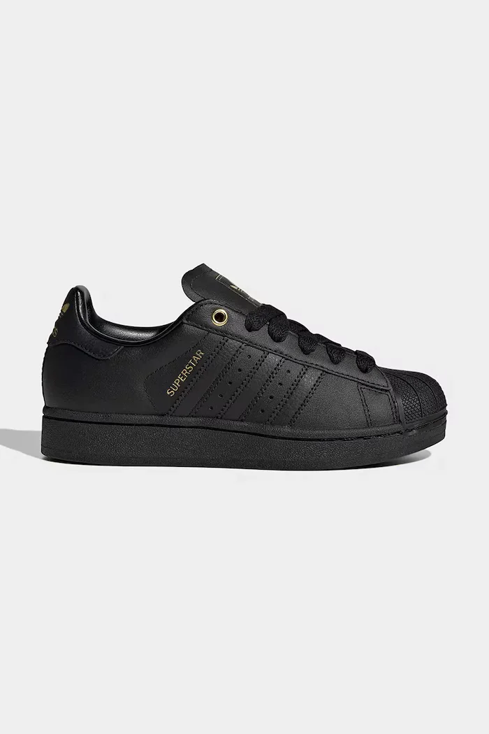 adidas Originals SUPERSTAR II маратонки за деца от кожа черни KI5609