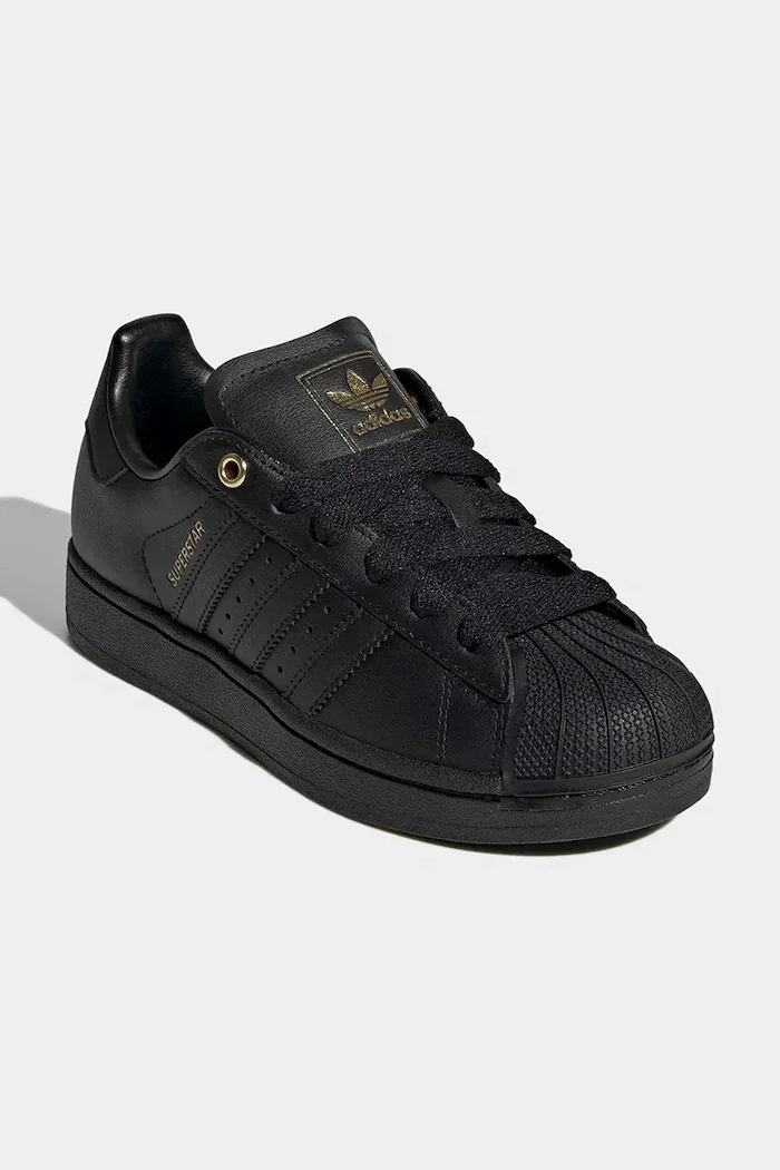 adidas Originals SUPERSTAR II маратонки за деца от кожа черни KI5609