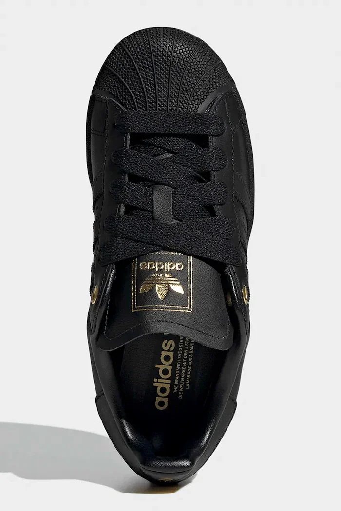 adidas Originals SUPERSTAR II маратонки за деца от кожа черни KI5609
