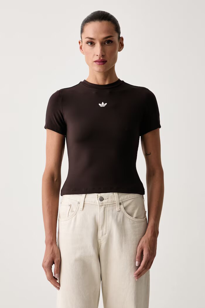 adidas Originals тениска дамска Essentials кафява KV9142