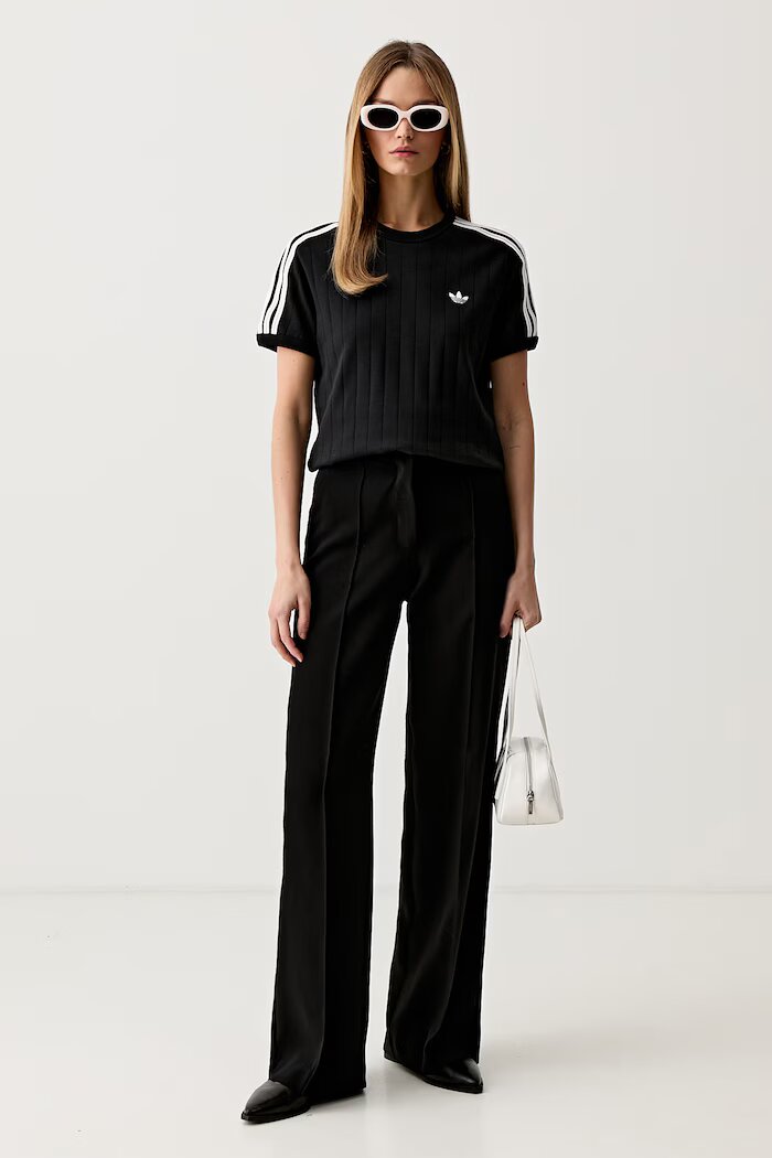 adidas Originals тениска дамска от памук черна KS6784