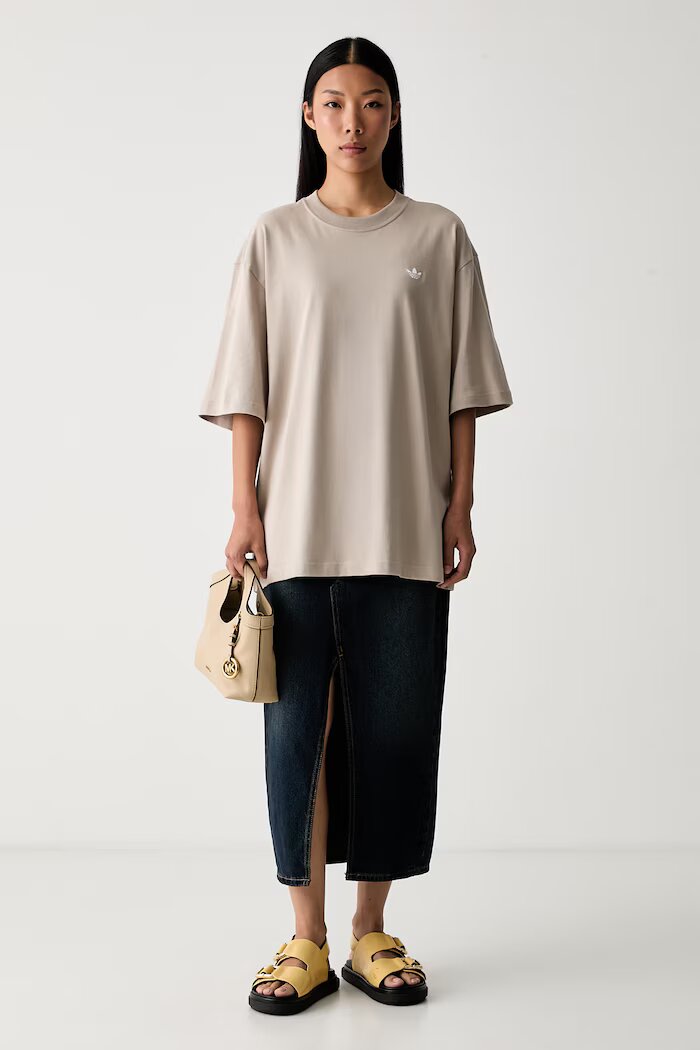 adidas Originals тениска дамска от памук Essentials бежова KT4802