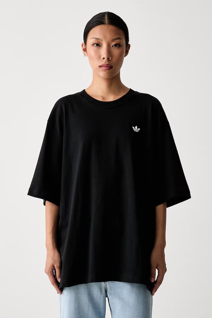 adidas Originals тениска дамска от памук Essentials черна KR3595