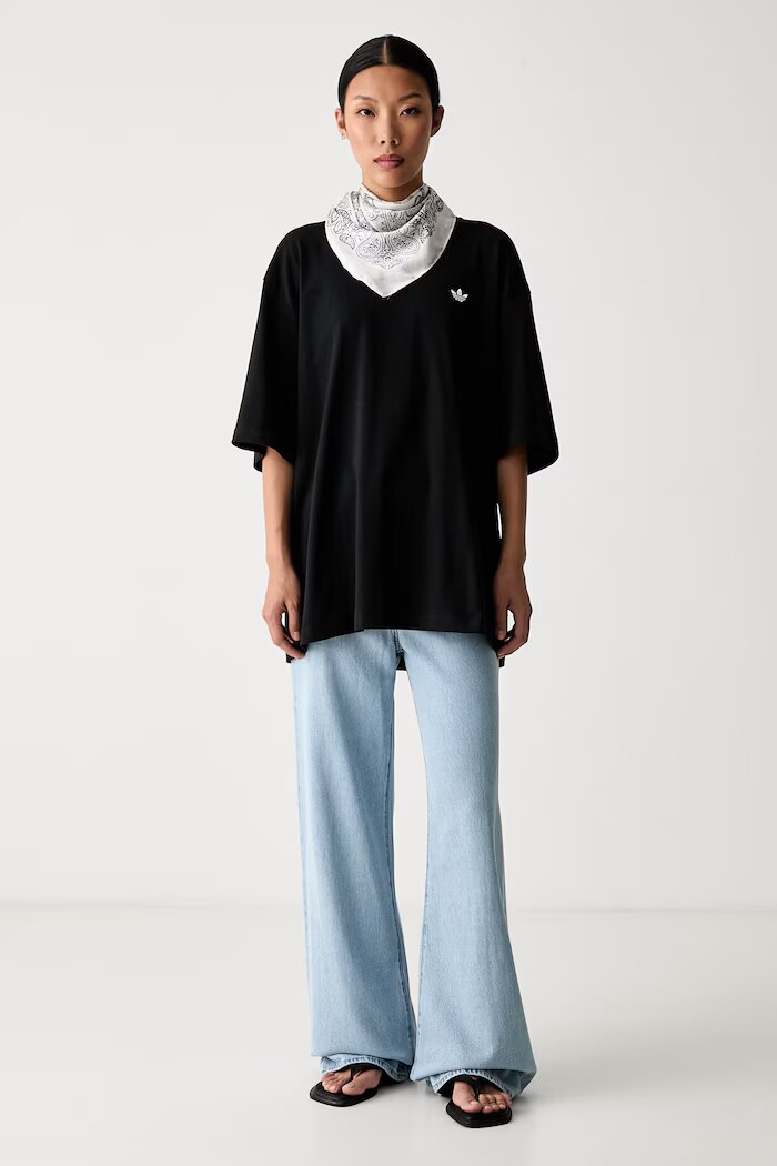 adidas Originals тениска дамска от памук Essentials черна KR3595