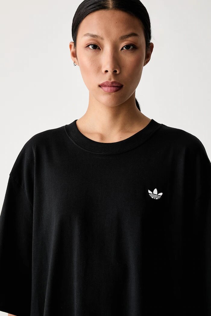adidas Originals тениска дамска от памук Essentials черна KR3595