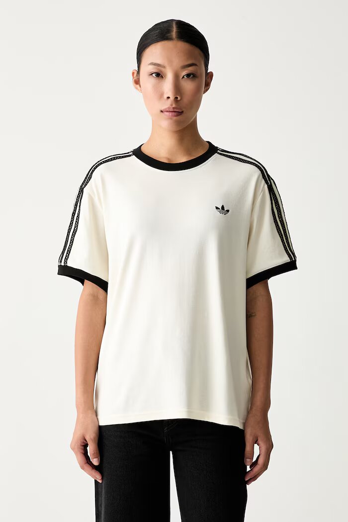 adidas Originals тениска дамска от памук с еластан бежова KX1881