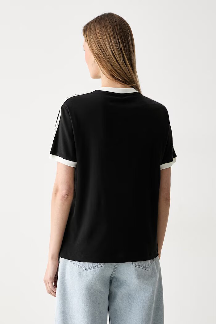 adidas Originals тениска дамска от памук с еластан черна KY8127