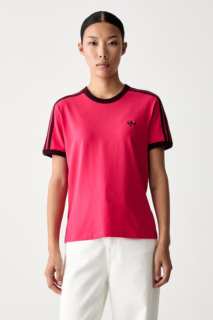 adidas Originals тениска дамска от памук с еластан розова KW0234