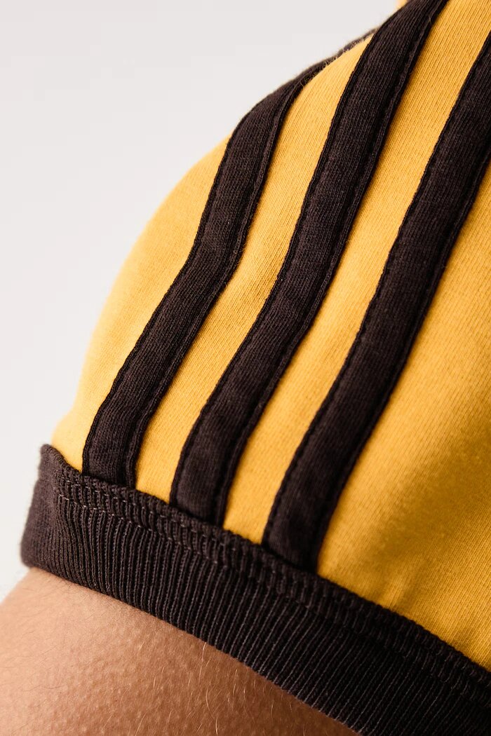 adidas Originals тениска дамска от памук с еластан жълта KS4775