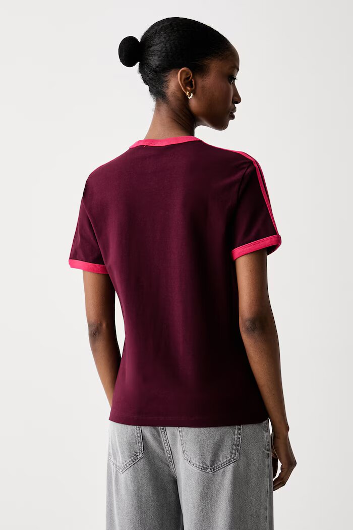 adidas Originals тениска дамска с памук бордо KW0237