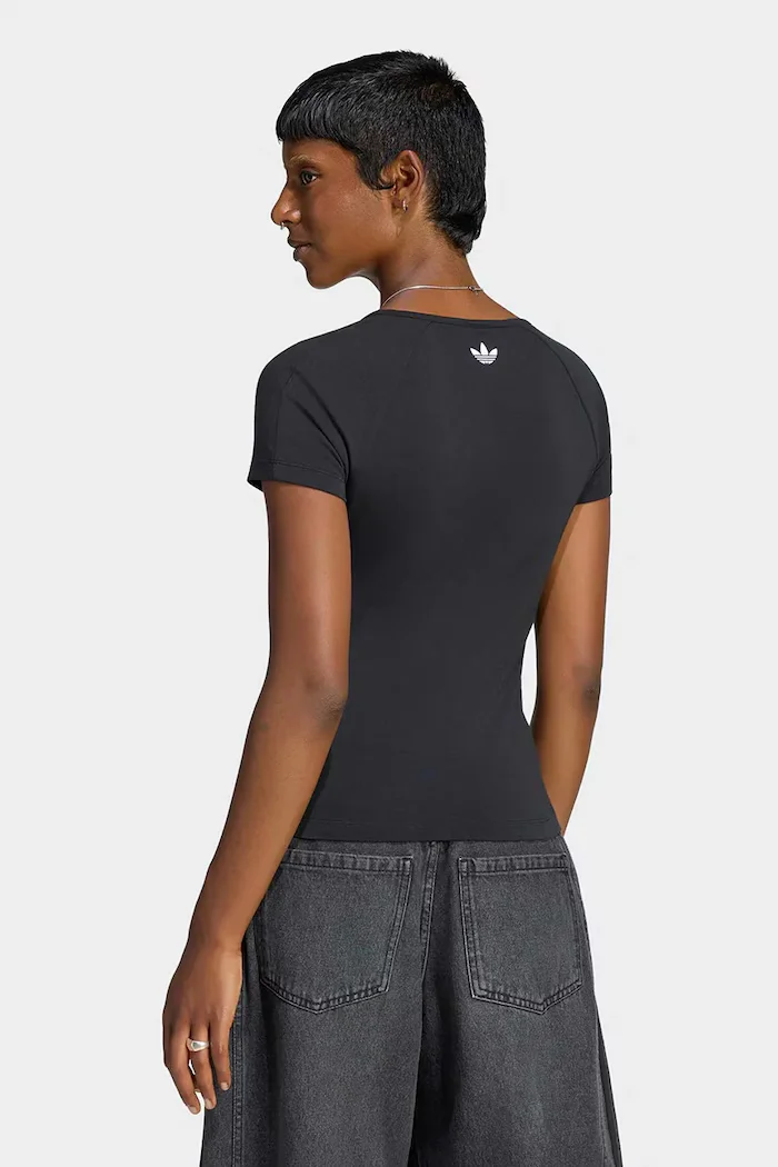 adidas Originals тениска дамска с памук черна LD5341