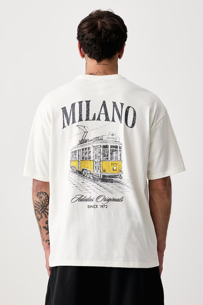 adidas Originals тениска мъжка от памук Milan бежова LG9392