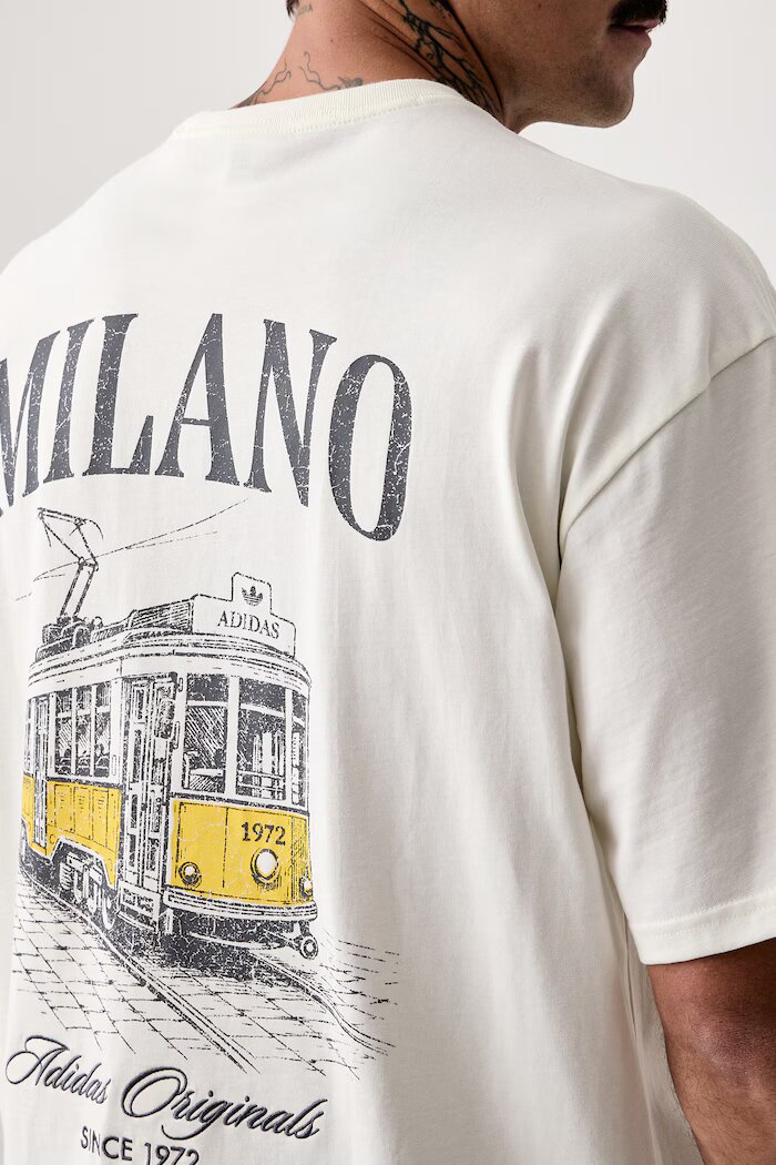 adidas Originals тениска мъжка от памук Milan бежова LG9392