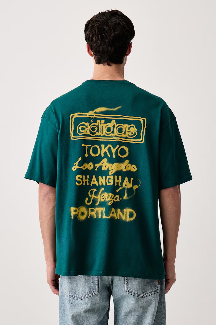 adidas Originals тениска мъжка от памук Powder Tongue зелена IA6000