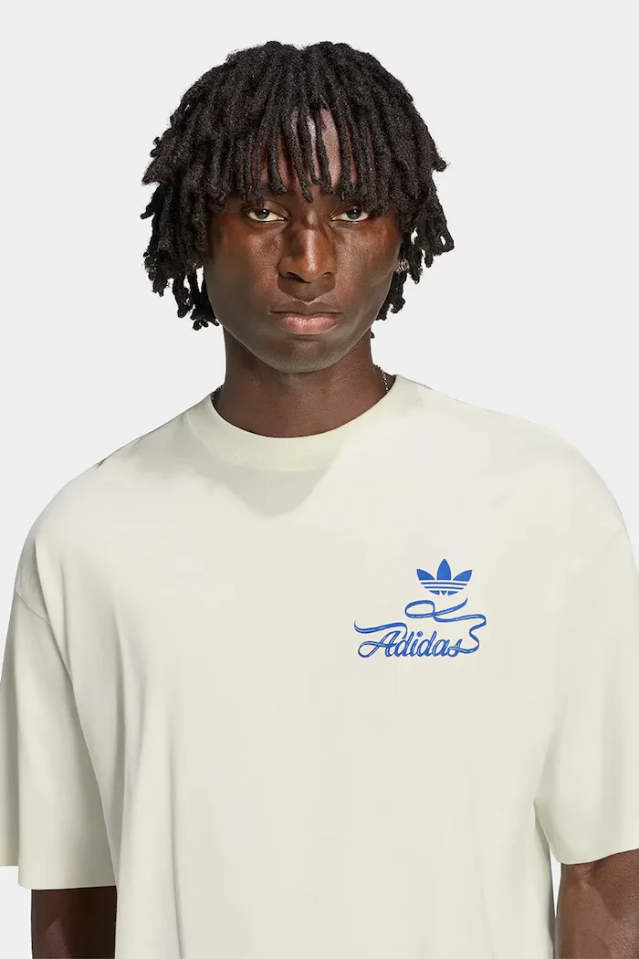 adidas Originals тениска мъжка от памук Record GFX бежова LI2484