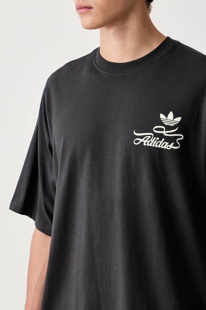 adidas Originals тениска мъжка от памук Record GFX черна LI2485