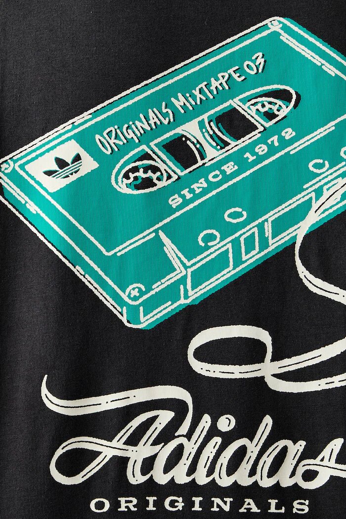 adidas Originals тениска мъжка от памук Record GFX черна LI2485