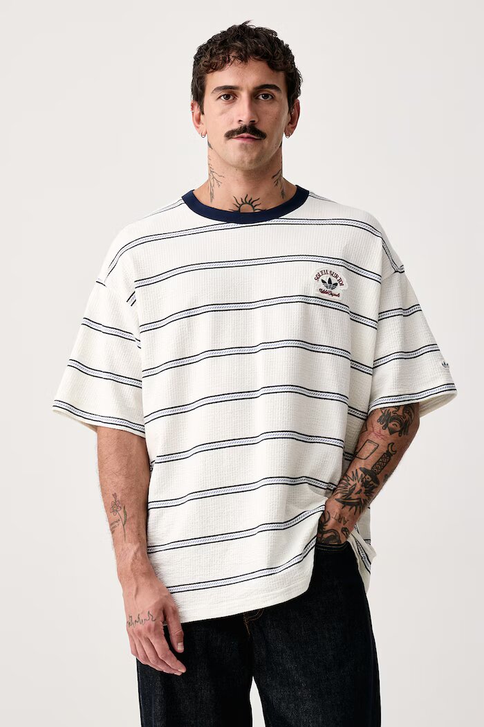adidas Originals тениска мъжка от памук с еластан Resort бежова KW8247