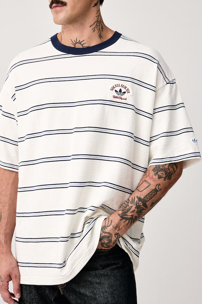 adidas Originals тениска мъжка от памук с еластан Resort бежова KW8247