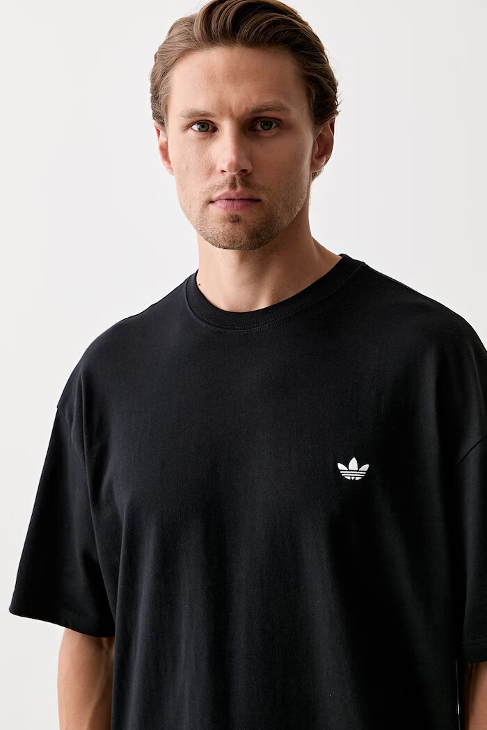 adidas Originals тениска мъжка от памук Trefoil Essentials черна IA7532
