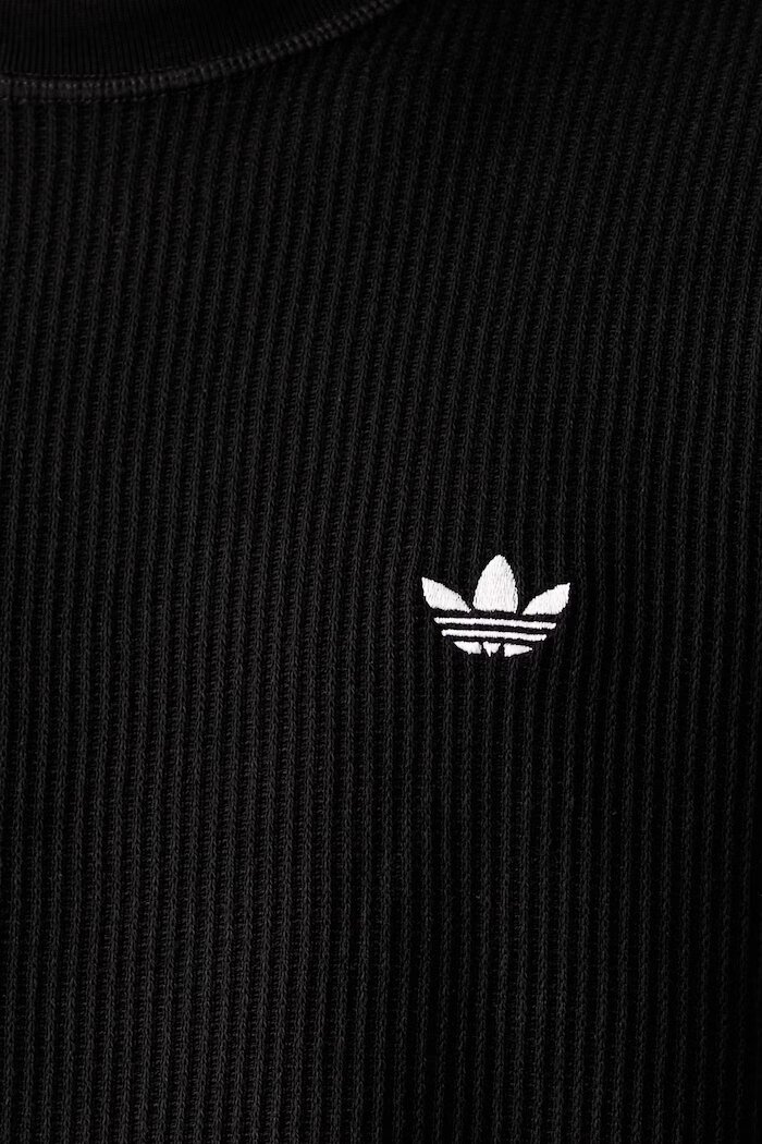 adidas Originals тениска мъжка от памук Trefoil Essentials Waffle черна KS4180