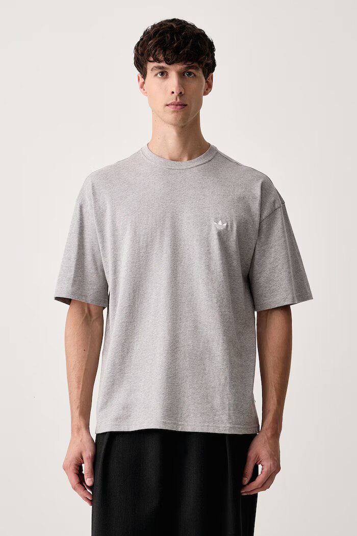 adidas Originals тениска мъжка с памук Trefoil Essentials сива IA7533