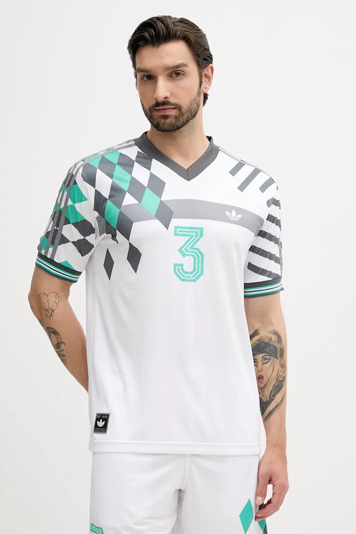 adidas Originals Тениска Nuwave90Sjersey в бяло с десен KD4870