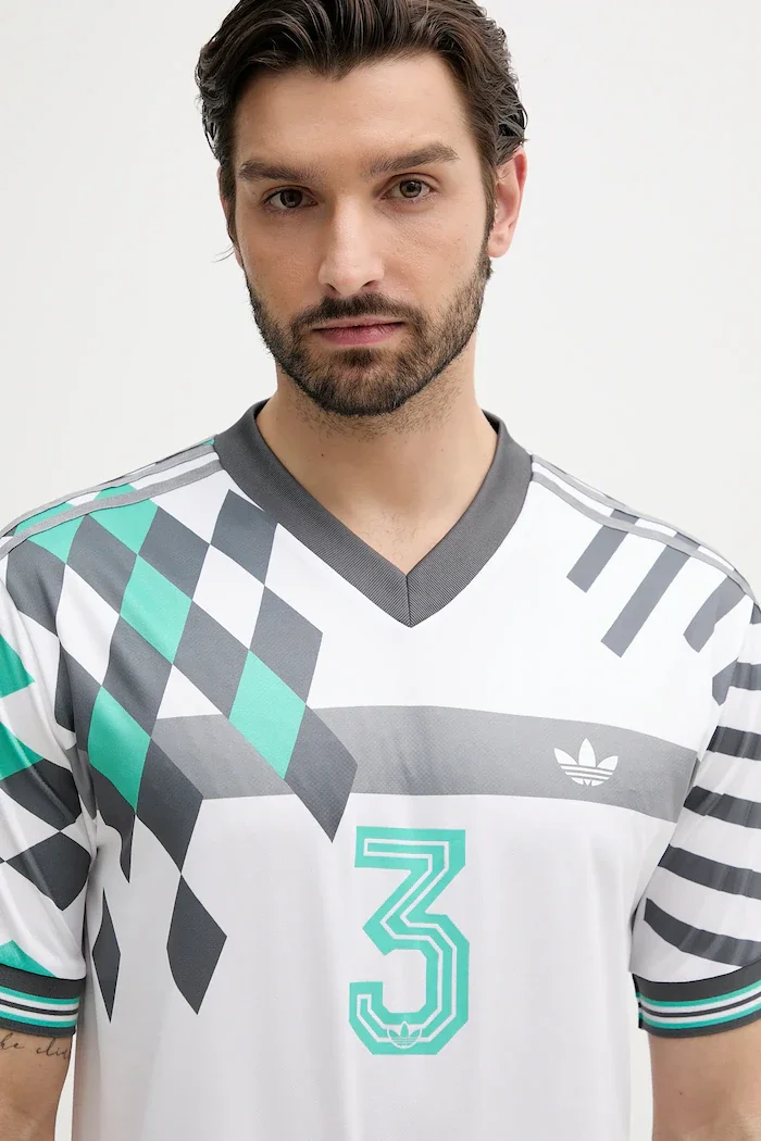 adidas Originals Тениска Nuwave90Sjersey в бяло с десен KD4870