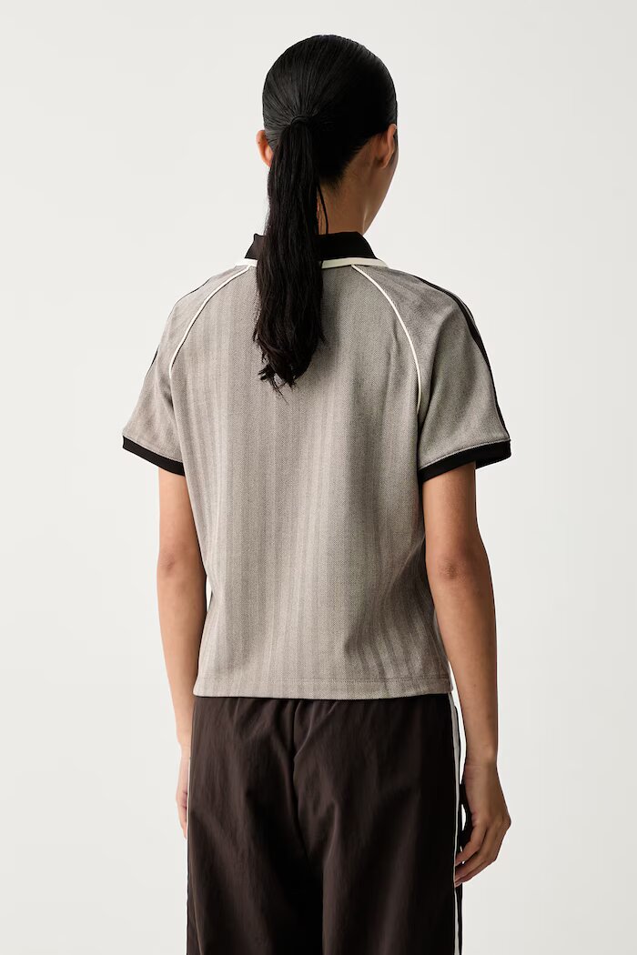 adidas Originals тениска с яка дамска кафява KX1871