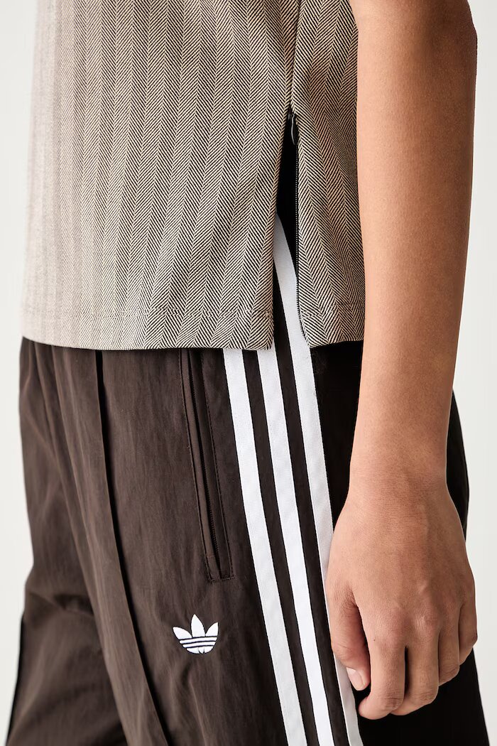 adidas Originals тениска с яка дамска кафява KX1871