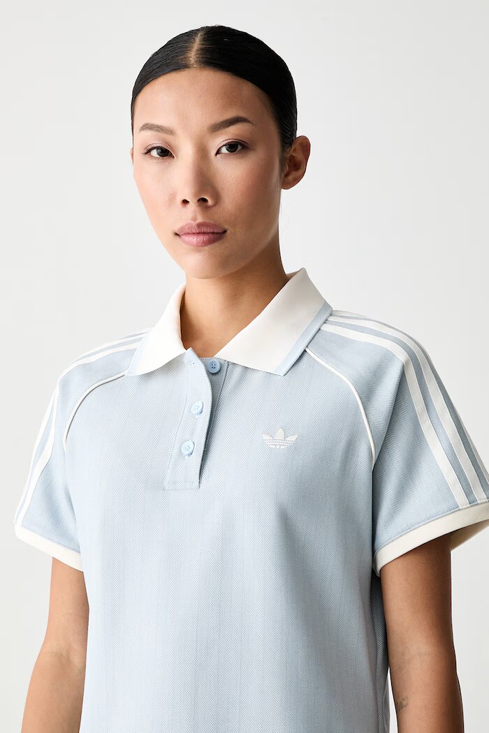adidas Originals тениска с яка дамска синя KX1872
