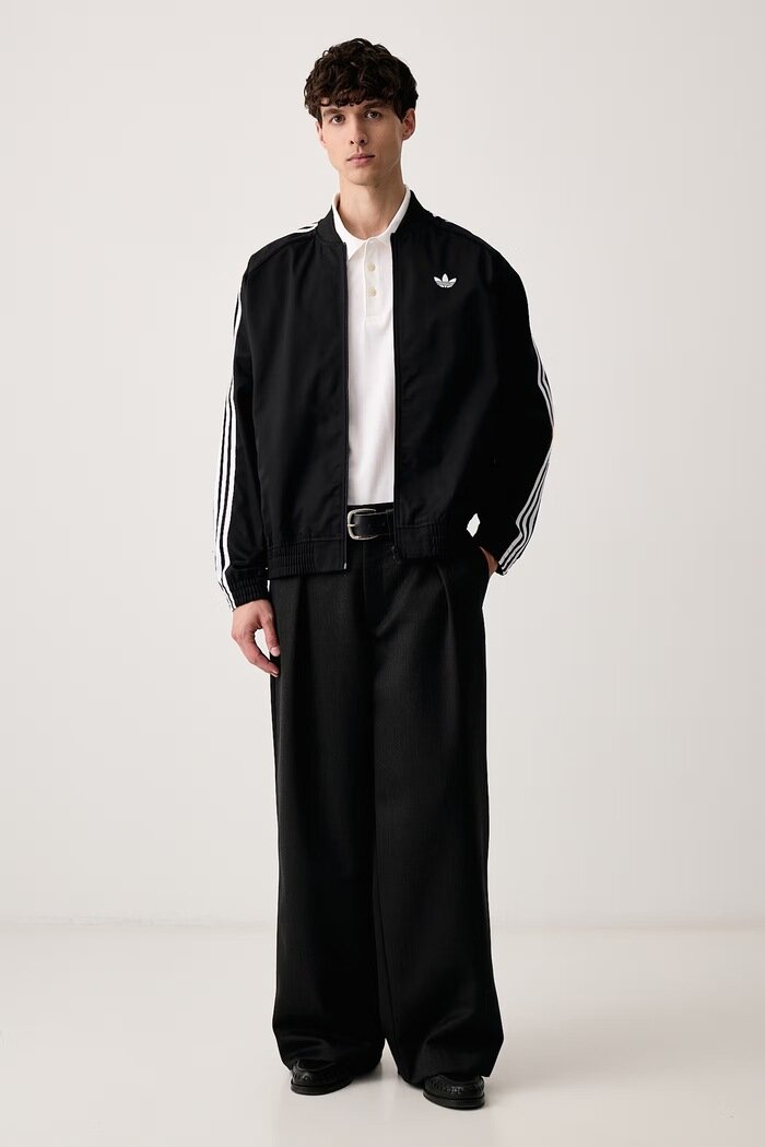 adidas Originals тениска с яка мъжка от памук Trefoil Essentials бяла KS9800