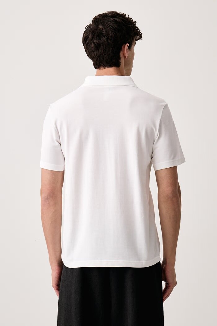 adidas Originals тениска с яка мъжка от памук Trefoil Essentials бяла KS9800