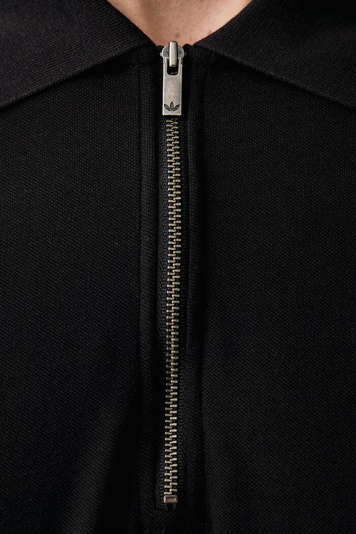 adidas Originals тениска с яка мъжка с памук черна KE4133