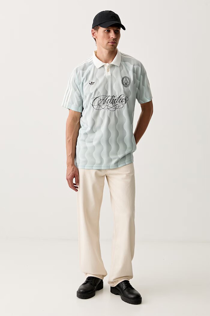adidas Originals тениска с яка мъжка тюркоазена KX1256