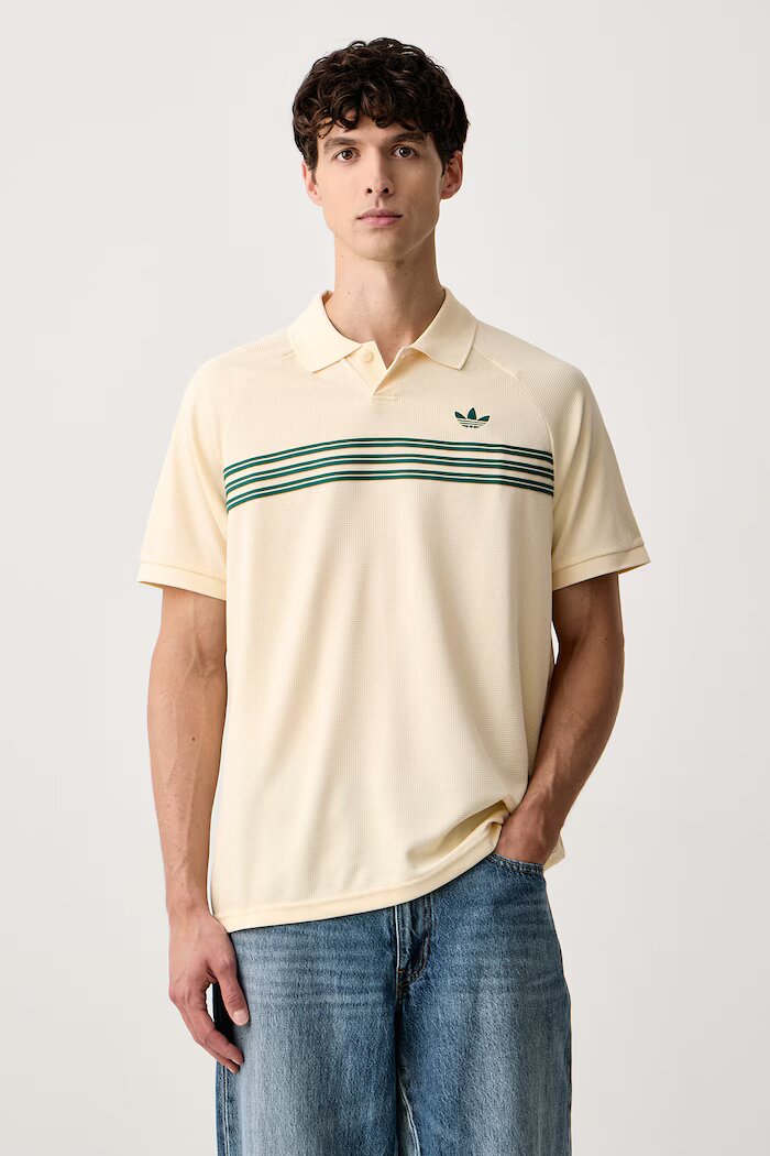 adidas Originals тениска с яка мъжка жълта KT4305