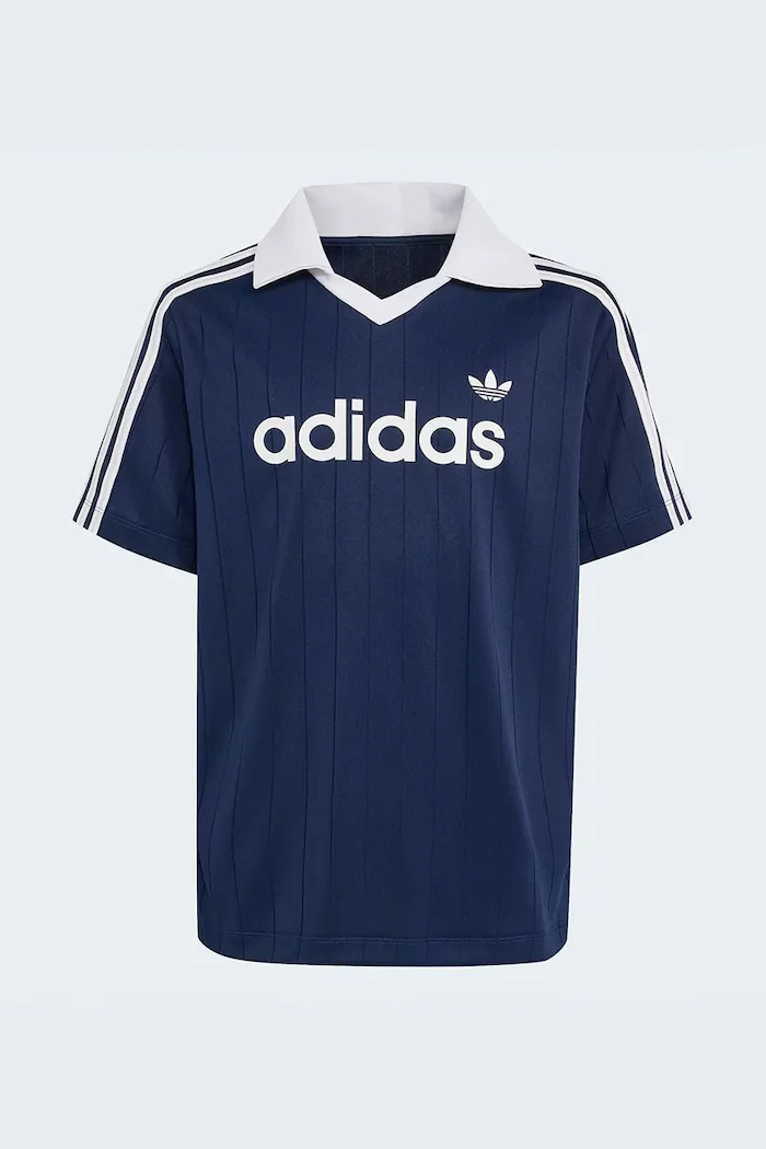 adidas Originals тениска с яка за деца тъмносиня HZ9628
