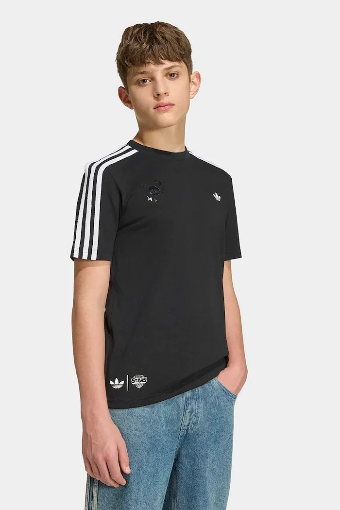adidas Originals тениска за деца от памук черна KT4408