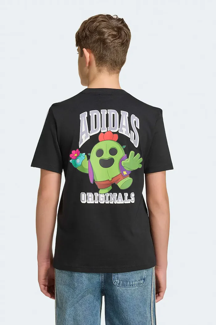 adidas Originals тениска за деца от памук черна KT4408