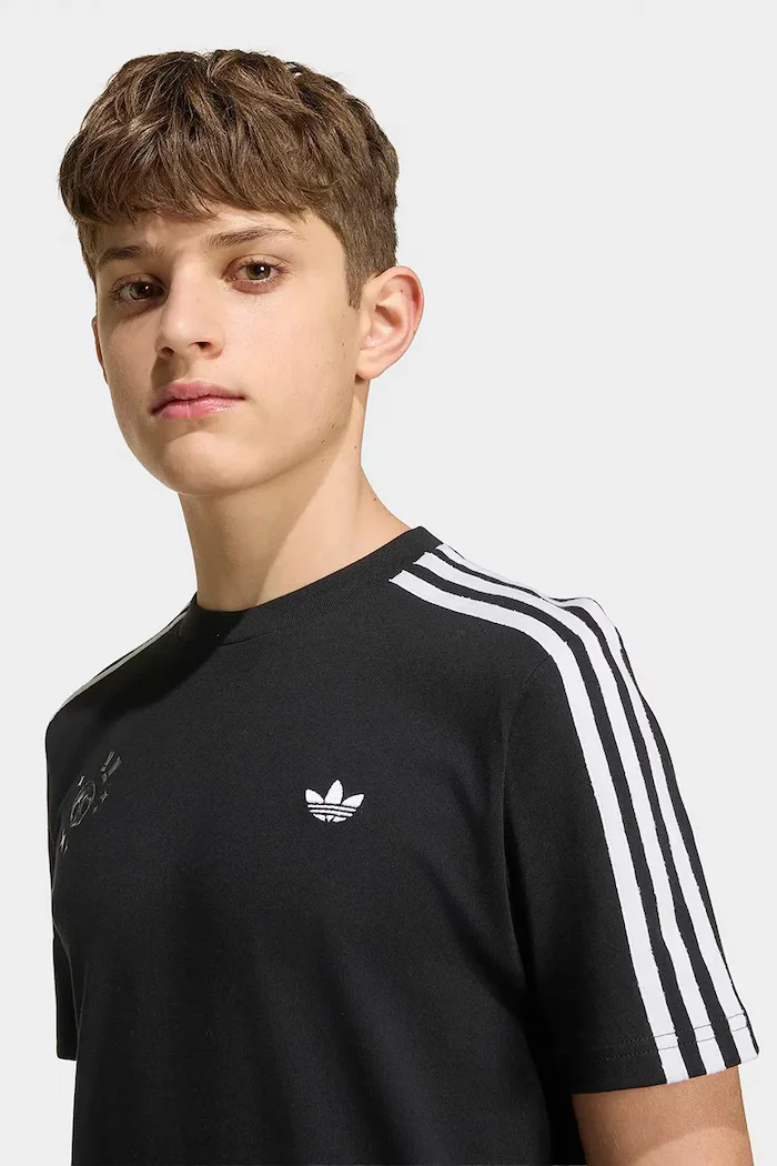 adidas Originals тениска за деца от памук черна KT4408