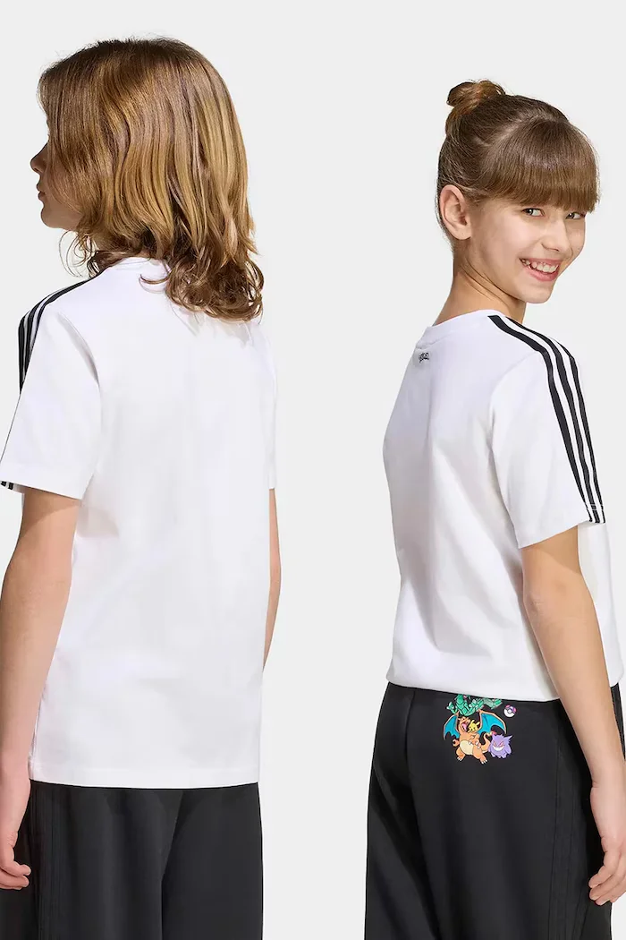 adidas Originals тениска за деца от памук POKEMON бяла KR4701