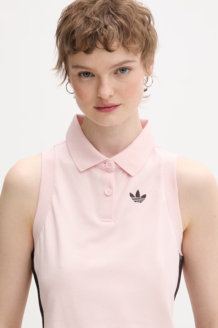 adidas Originals топ дамски от памук с еластан розов KD3703