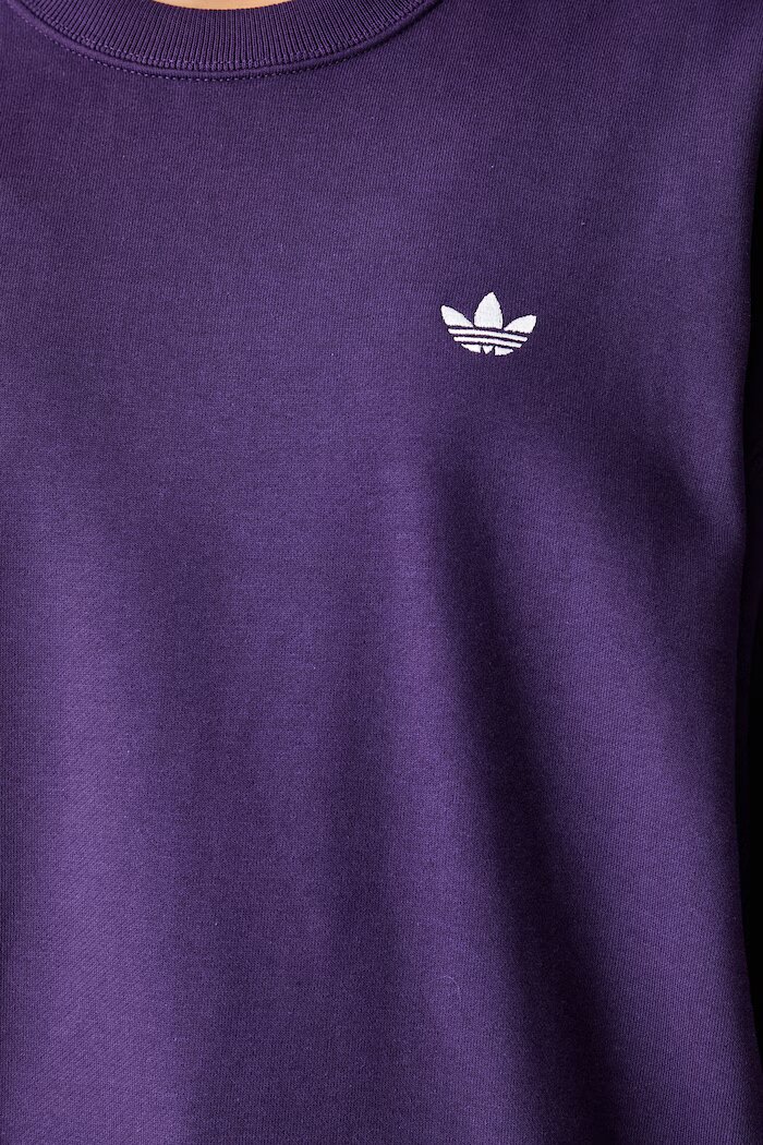 adidas Originals уголемен суичър дамски с памук Essentials виолетов KW0196