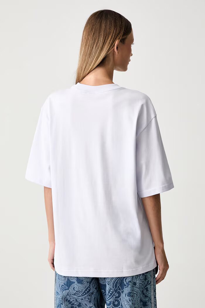 adidas Originals уголемена тениска дамска от памук Essentials виолетова KW0202