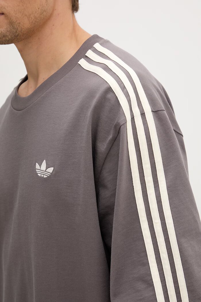 adidas Originals уголемена тениска мъжка от памук сива KE1591
