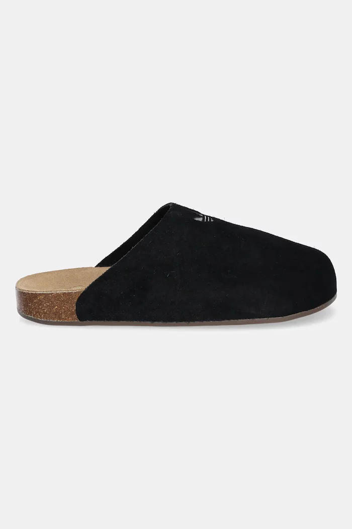 adidas Originals Велурени чехли Adimule в черно JQ4367