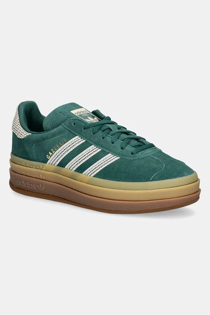 adidas Originals Велурени маратонки Gazelle Bold W в зелено JS3358